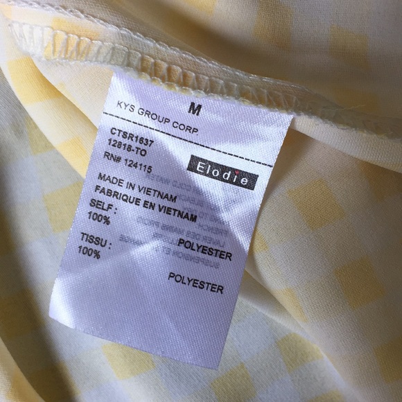 Elodie yellow gingham short sleeve blouse. - Picture 6 of 6